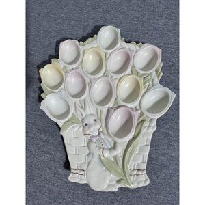 Lenox‎ Easter Tulip Egg Platter Pastel Bunny Basket Deviled Egg Plate New Boxed